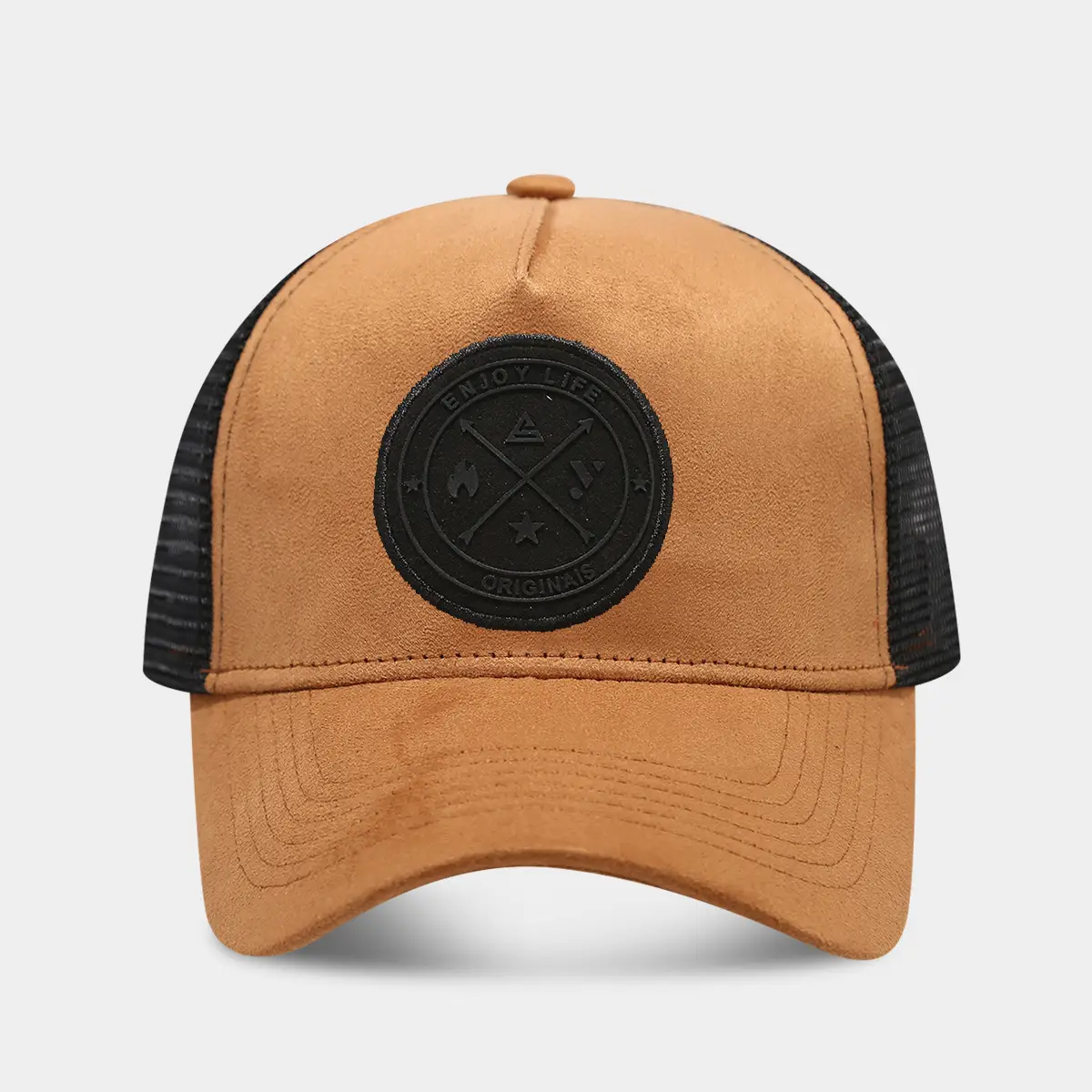 European Men's Blue Mesh Sun Hat with Logo - Image 6