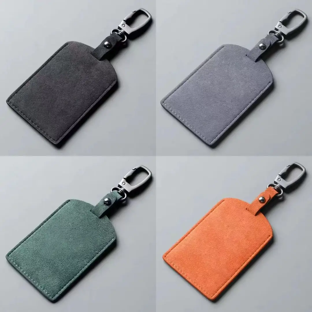 Key Cover Card Blank Card Cover Card Bag Key Bag Suede Leather Men's and Women's Nfc Protective Cover Special Rice