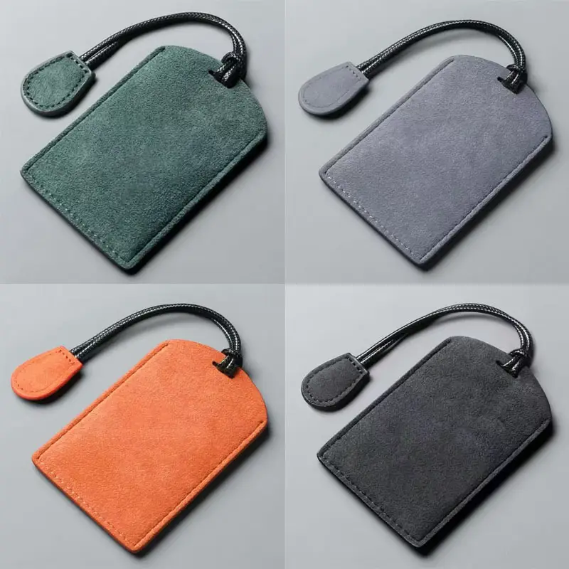 Key Cover Card Blank Card Cover Card Bag Key Bag Suede Leather Men's and Women's Nfc Protective Cover Special Rice