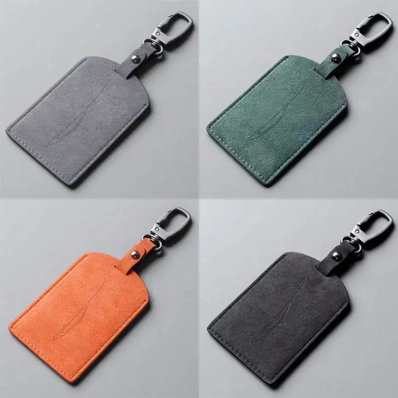 Key Cover Card Blank Card Cover Card Bag Key Bag Suede Leather Men's and Women's Nfc Protective Cover Special Rice