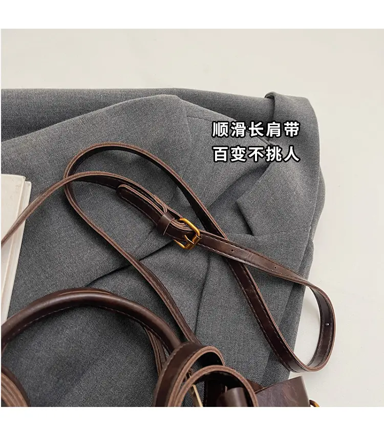 Brown Leather Tote Bag for Women Autumn Winter — feature 10