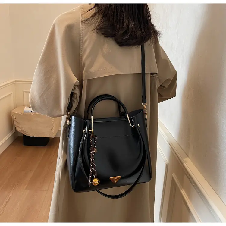 Brown Leather Tote Bag for Women Autumn Winter — feature 8