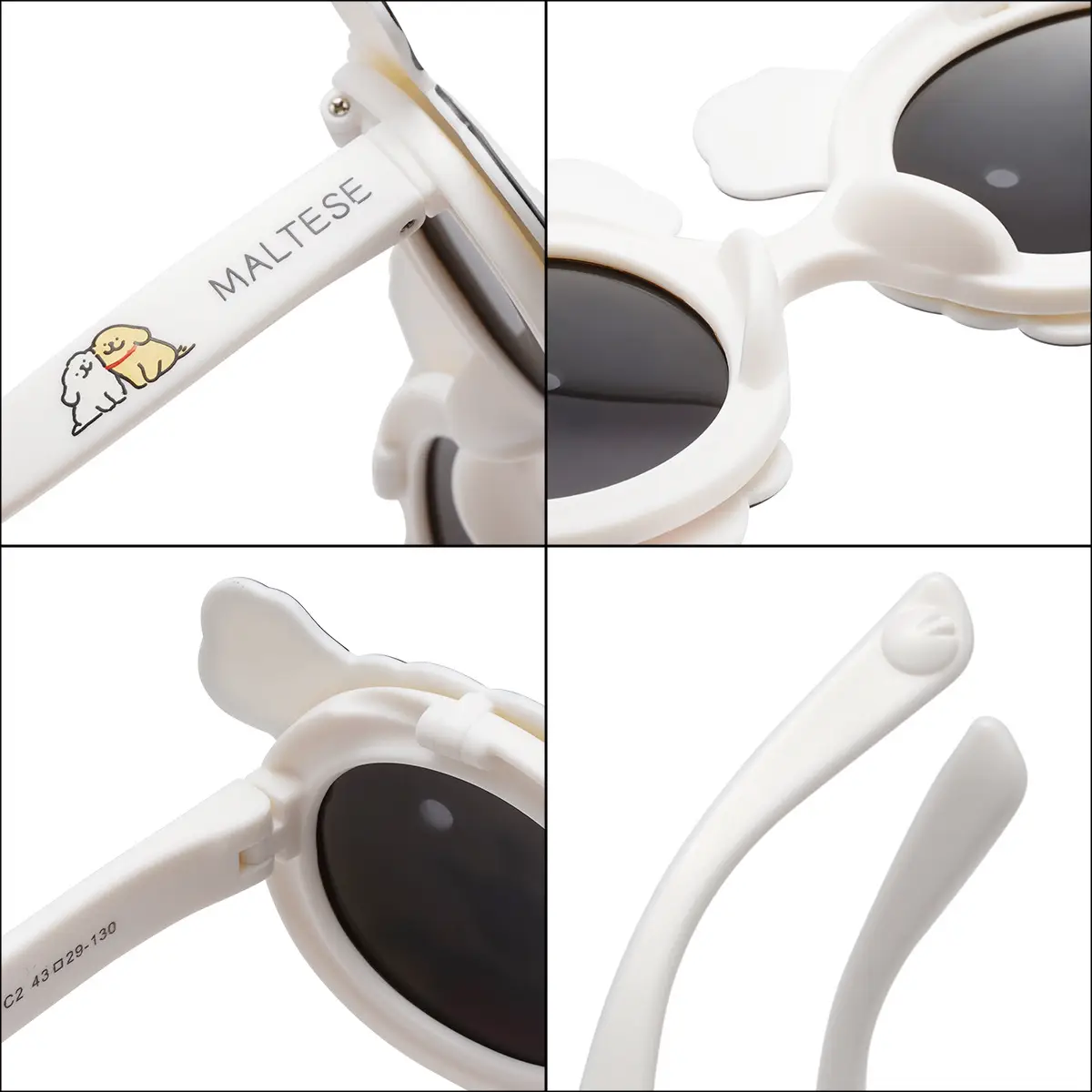 HD Polarized Flip Men Sunglasses White Silicone - Image 4
