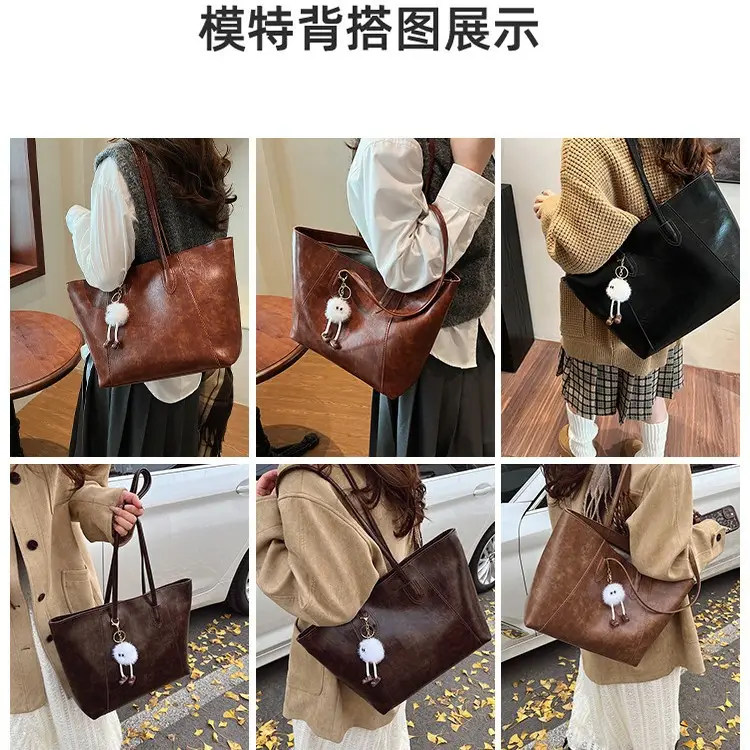 Retro Brown Leather Shoulder Bag for Women 2026 - Image 7