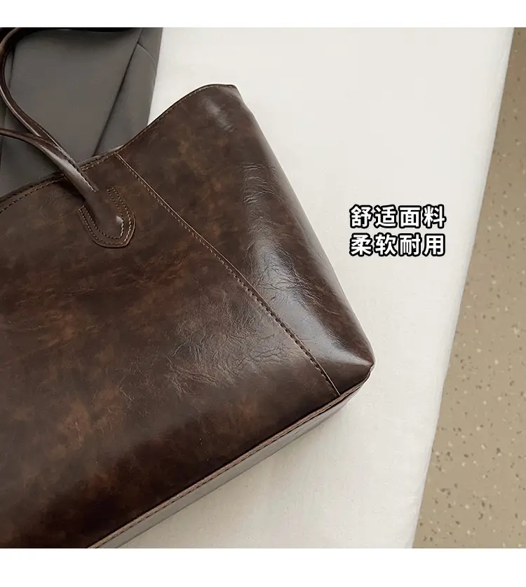 Retro Brown Leather Shoulder Bag for Women 2026 — feature 16
