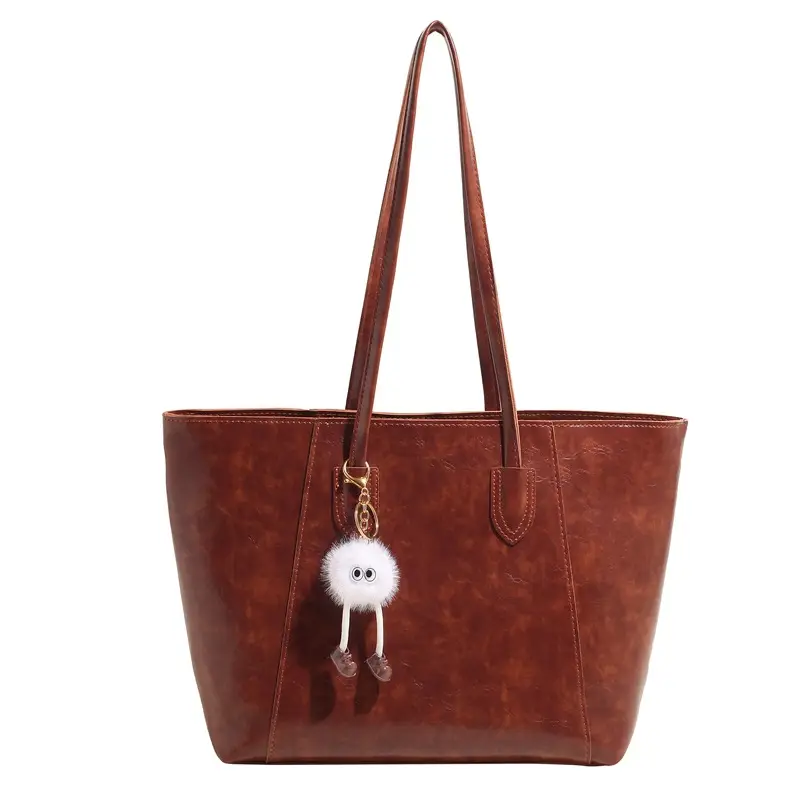 Retro Brown Leather Shoulder Bag for Women 2026 - Image 2