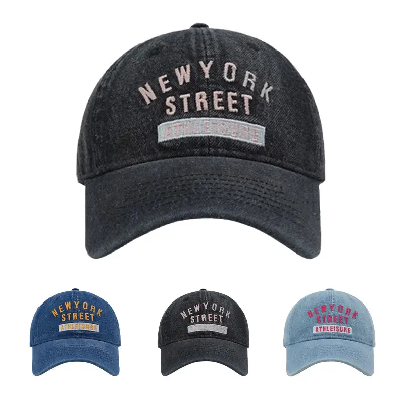 New York Street Embroidered Denim Cap - Image 3