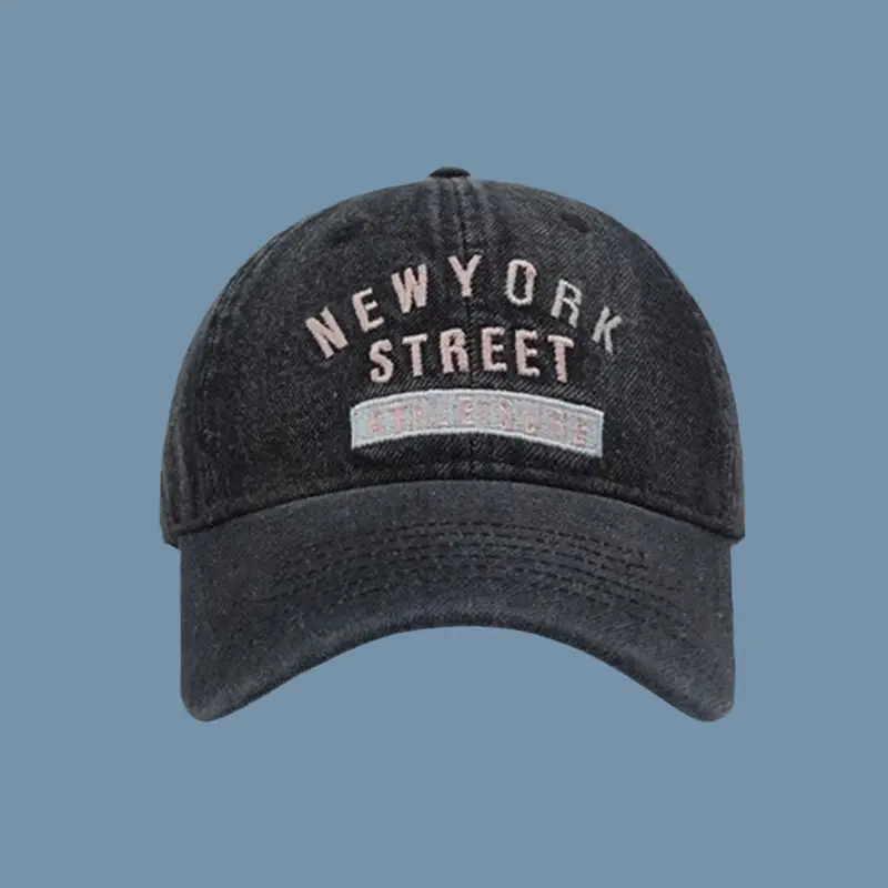 New York Street Embroidered Denim Cap - Image 4