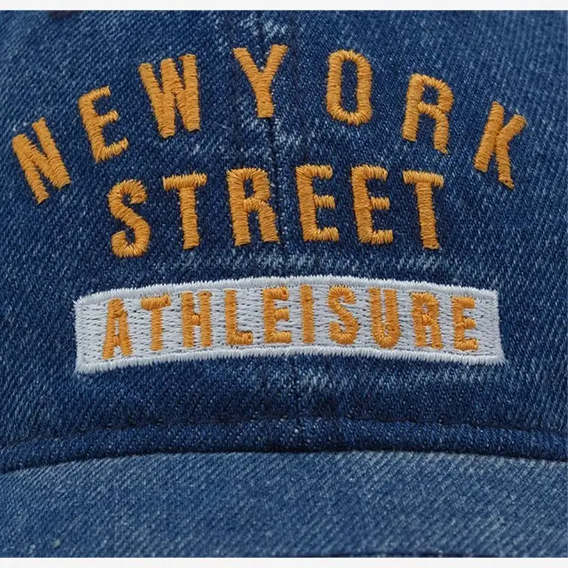 New York Street Embroidered Denim Cap — feature 9