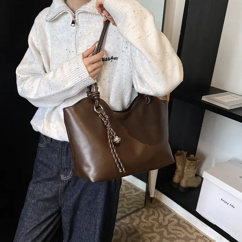 Black Crossbody Tote Bag Women 2025 New - Image 2