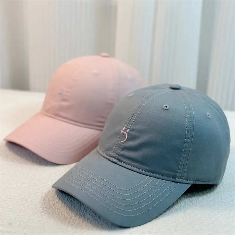 White Embroidered Baseball Cap with Red Design - Image 10