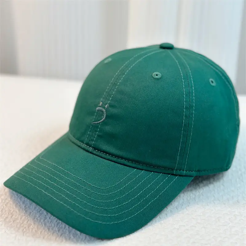 White Embroidered Baseball Cap with Red Design - Image 6
