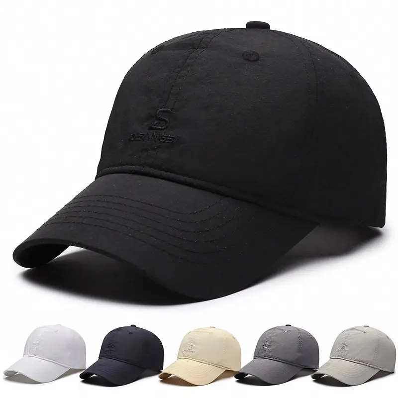 Gray Embroidered Baseball Cap for Men - Image 7