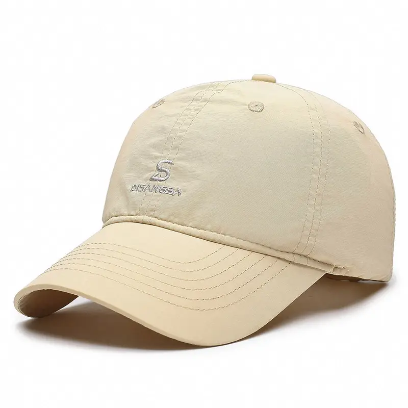 Gray Embroidered Baseball Cap for Men - Image 4