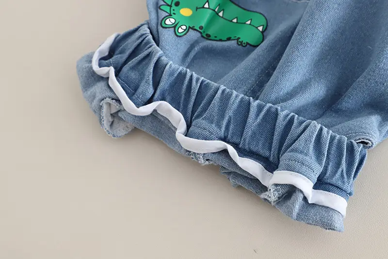 Children's Dinosaur Print Cotton T-Shirt & Shorts Set — feature 16
