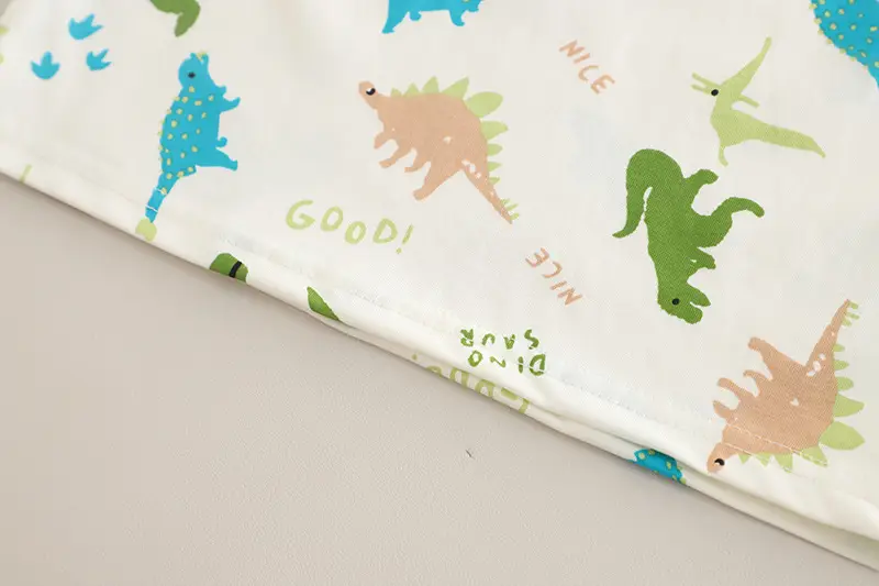 Children's Dinosaur Print Cotton T-Shirt & Shorts Set — feature 9