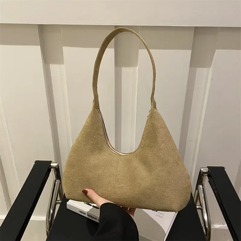 Women's Korean Retro Handbag 2025 Frosted Shoulder Bag - Image 9