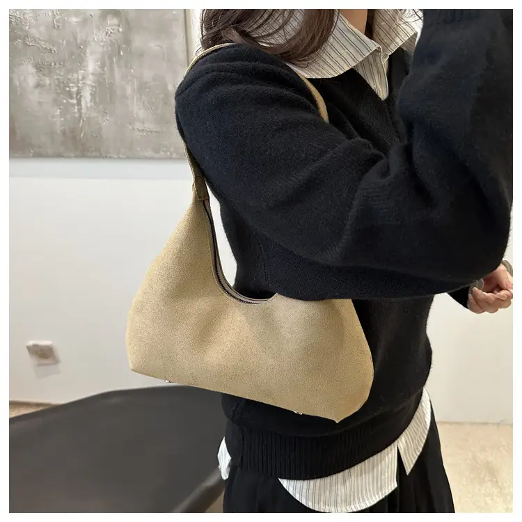 Women's Korean Retro Handbag 2025 Frosted Shoulder Bag — feature 12