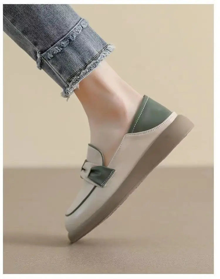 Pregnant Women's White Slip-on Flat Shoes with Soft Sole — feature 10