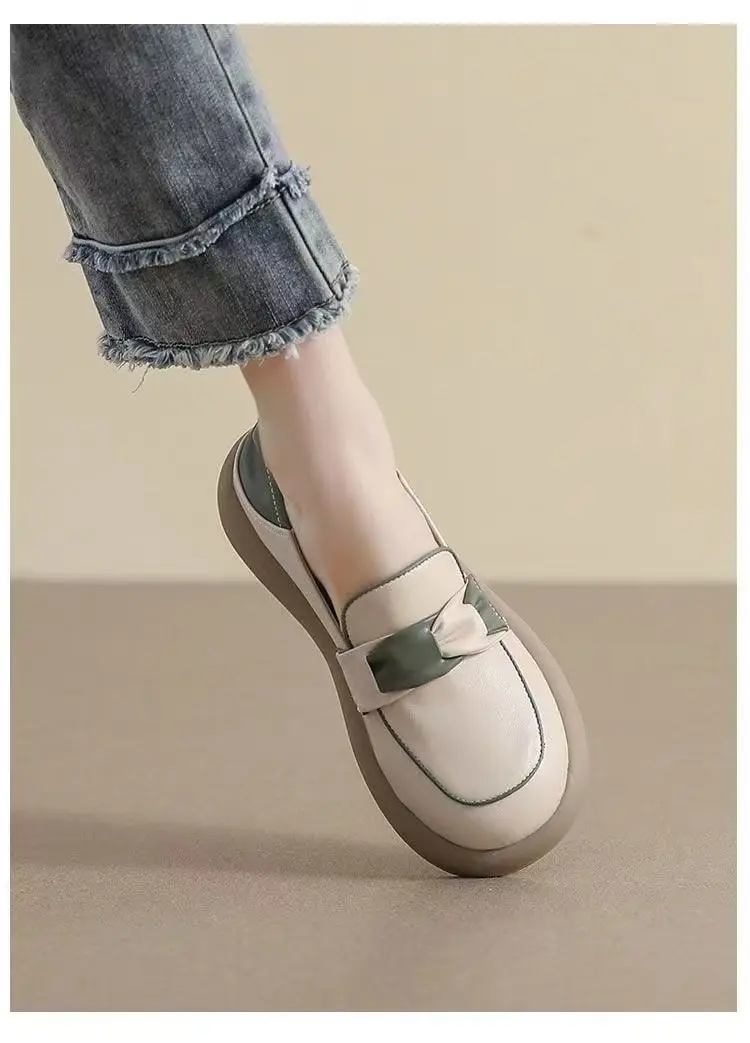 Pregnant Women's White Slip-on Flat Shoes with Soft Sole — feature 9