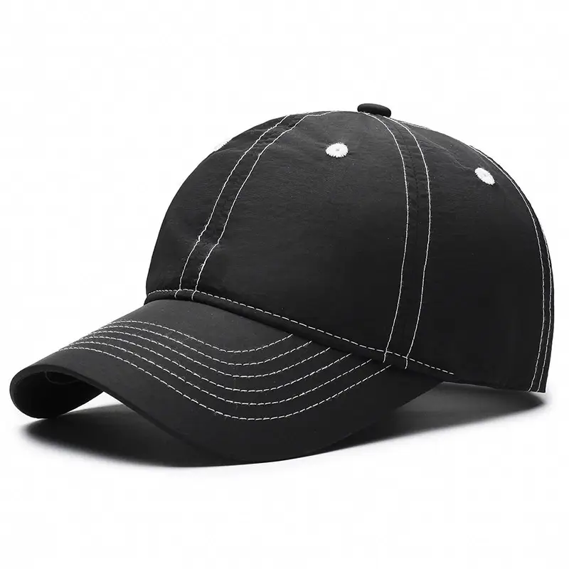 Men's Black Baseball Cap Waterproof Quick-Drying