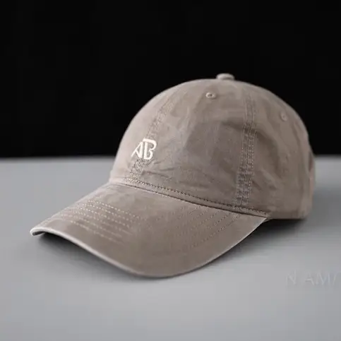 Men's Grey Letter Embroidered Baseball Cap - Image 8