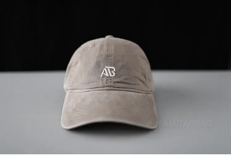 Men's Grey Letter Embroidered Baseball Cap — feature 11