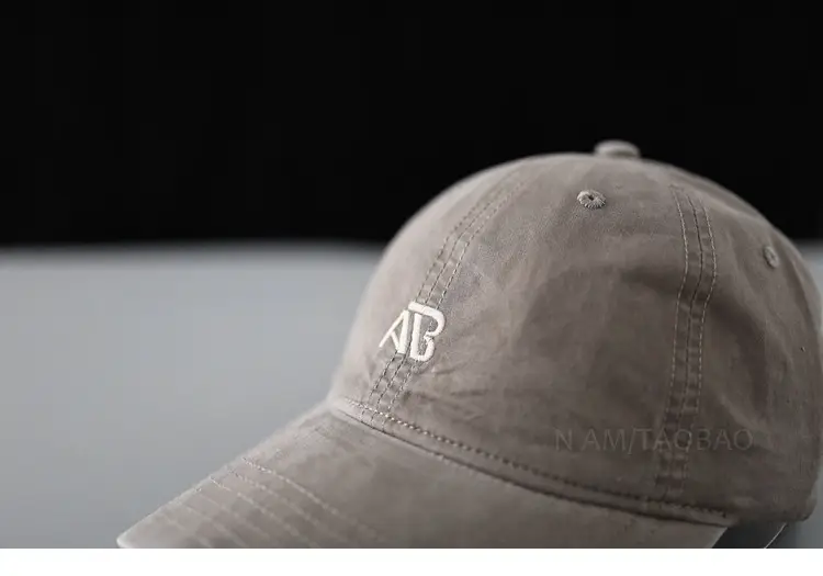 Men's Grey Letter Embroidered Baseball Cap — feature 13