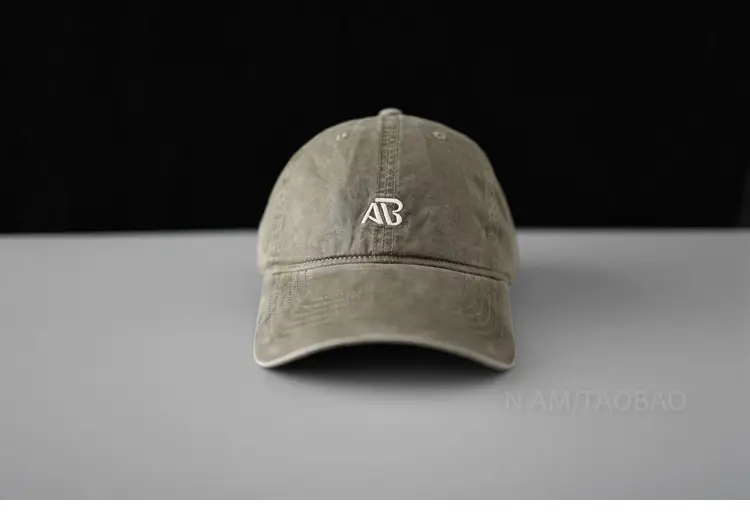 Men's Grey Letter Embroidered Baseball Cap — feature 8