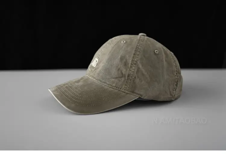Men's Grey Letter Embroidered Baseball Cap — feature 9