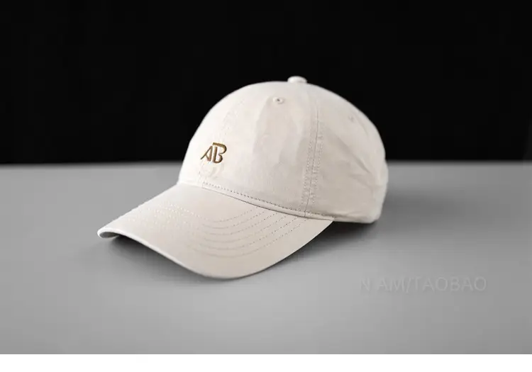 Men's Grey Letter Embroidered Baseball Cap - Image 4