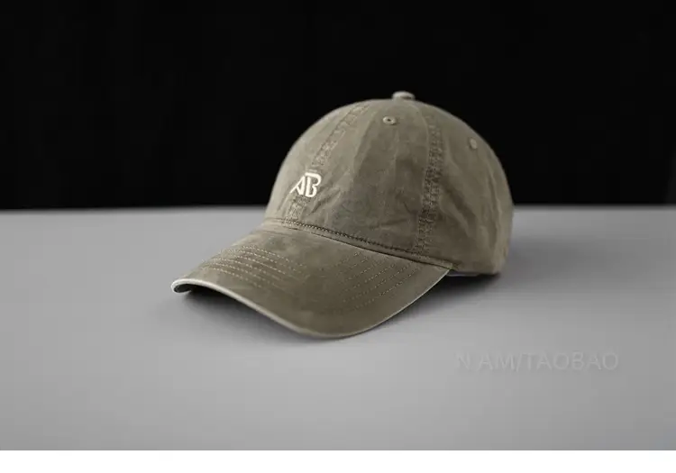 Men's Grey Letter Embroidered Baseball Cap - Image 7