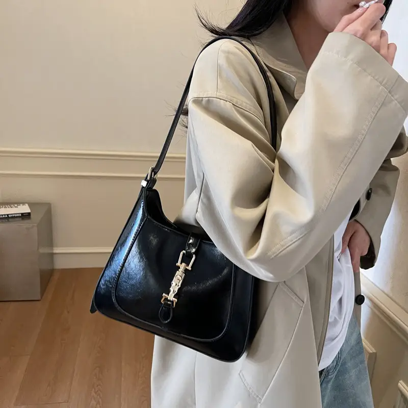 Women's Brown Leather Shoulder Bag 2025 Spring New - Image 9