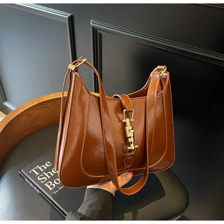 Women's Brown Leather Shoulder Bag 2025 Spring New — feature 25