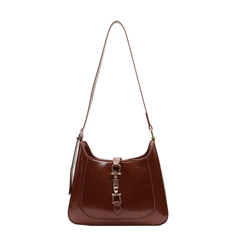 Women's Brown Leather Shoulder Bag 2025 Spring New - Image 2