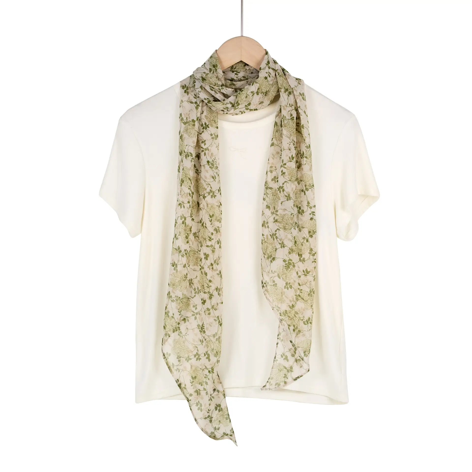 Women Floral Long Scarf Spring Summer Lightweight Qiaoqi