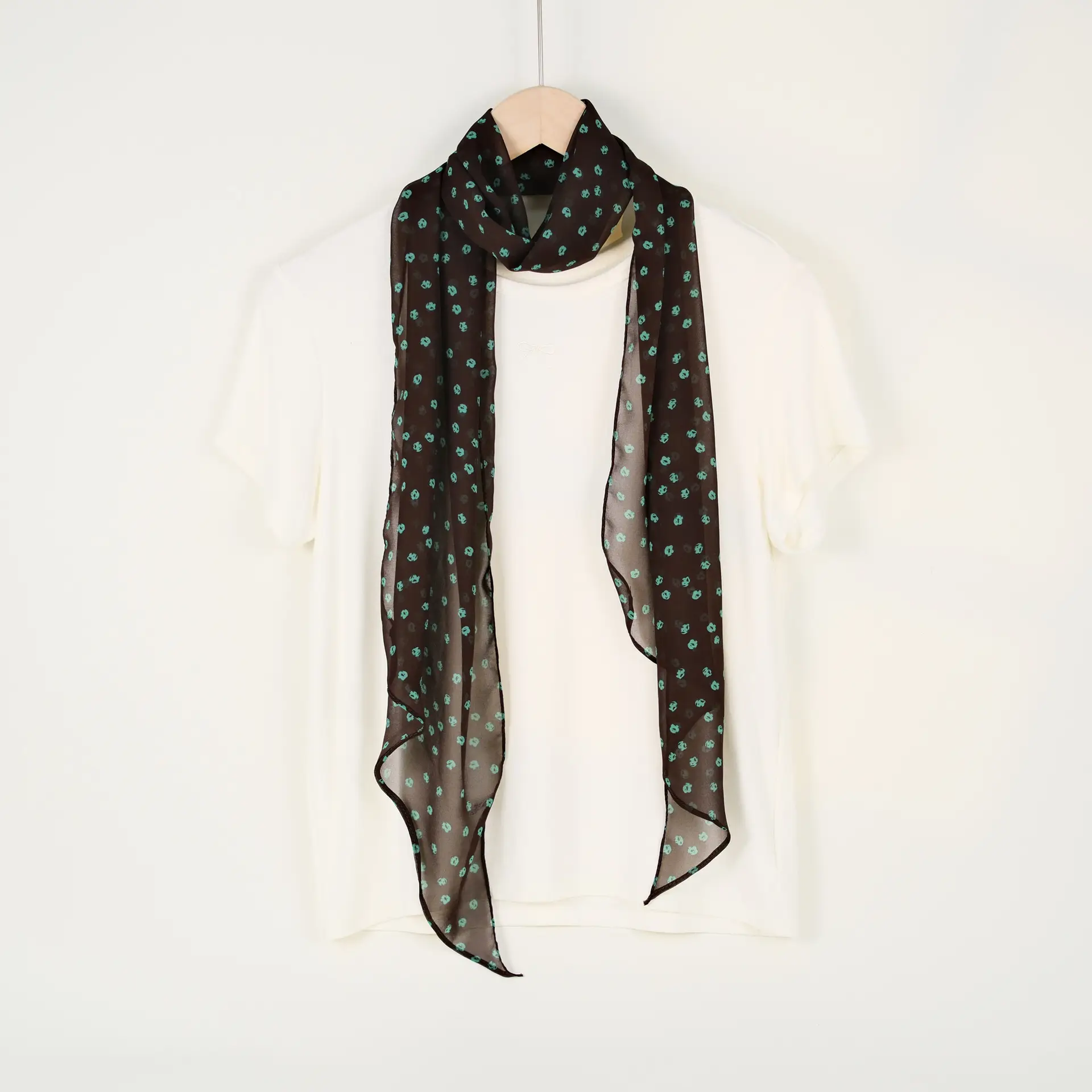 Women Floral Long Scarf Spring Summer Lightweight Qiaoqi