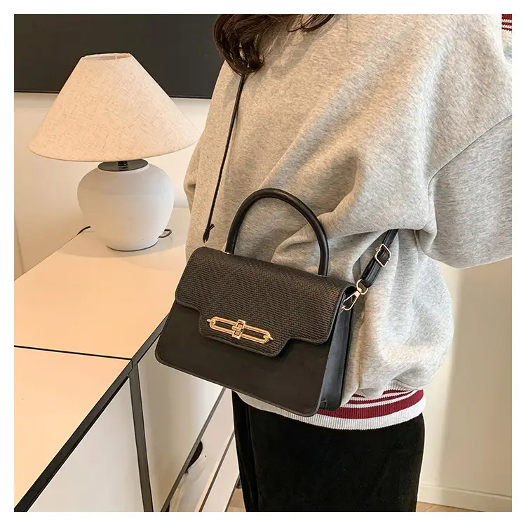 2025 Spring Women's Embossed Buckle Bags Green White Black — feature 16