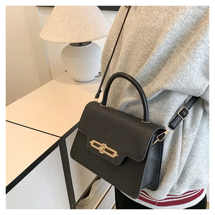 2025 Spring Women's Embossed Buckle Bags Green White Black — feature 17