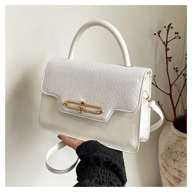 2025 Spring Women's Embossed Buckle Bags Green White Black — feature 22
