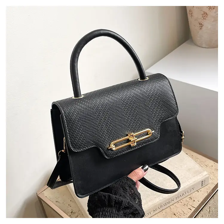 2025 Spring Women's Embossed Buckle Bags Green White Black — feature 26