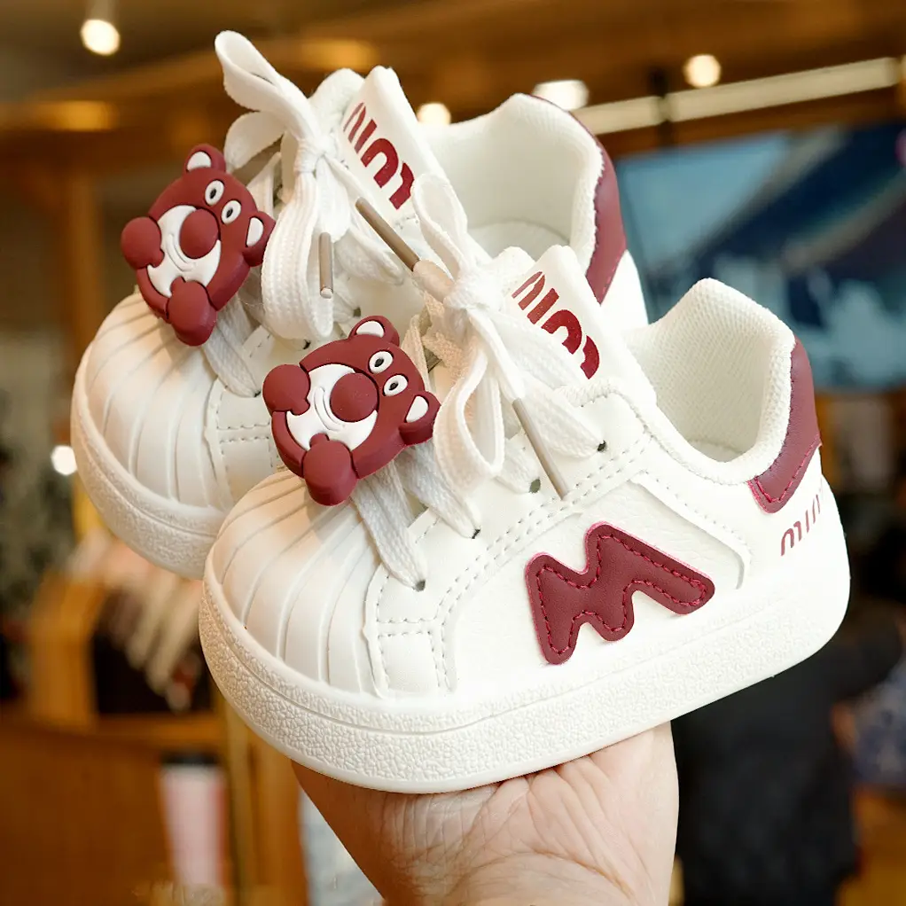Toddler Shoes White Cartoon Non-Slip 1-2Yrs