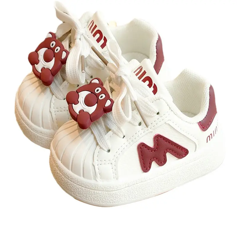 Toddler Shoes White Cartoon Non-Slip 1-2Yrs