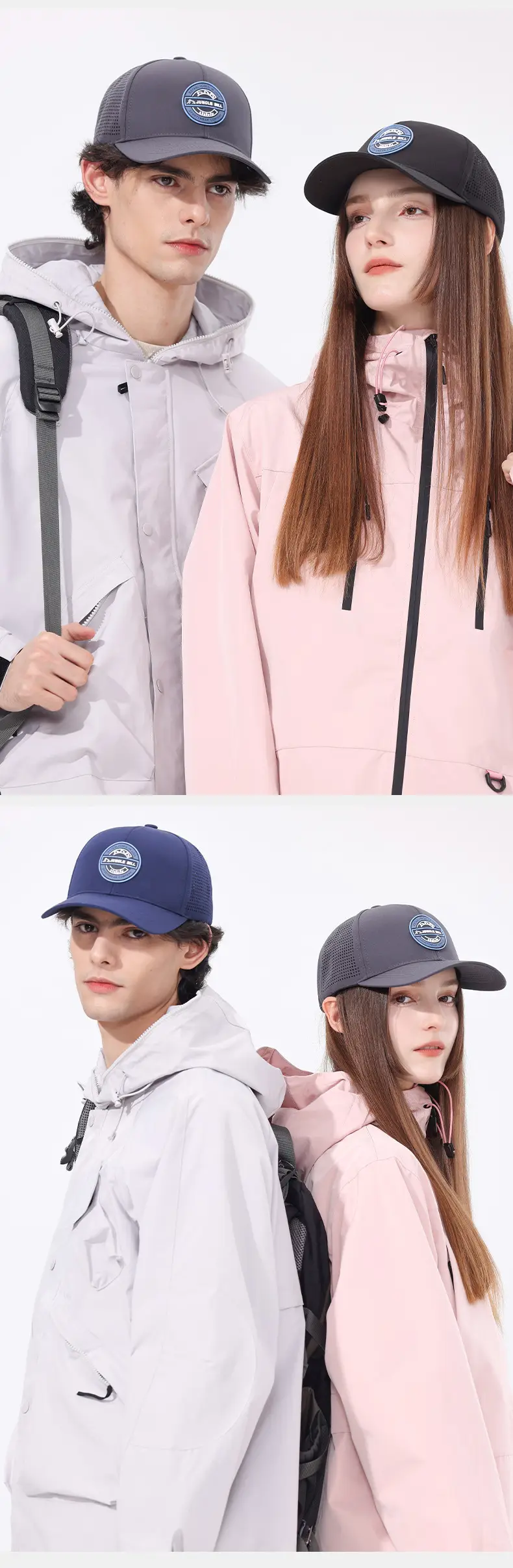 Men Black Baseball Cap Waterproof Sun Hat — feature 10