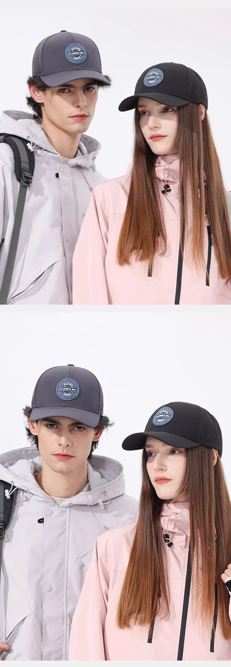 Men Black Baseball Cap Waterproof Sun Hat — feature 9