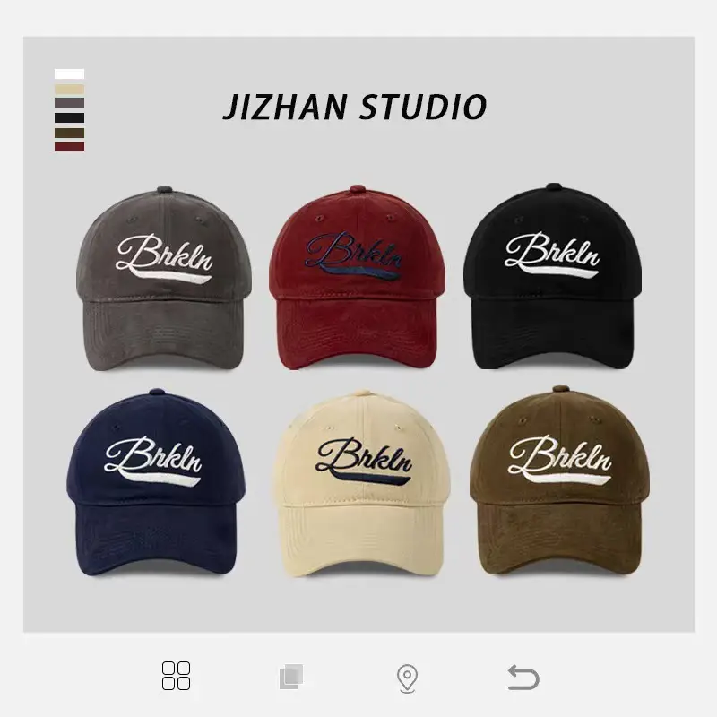 American Retro Baseball Caps Women Men Wide Brim - Image 8