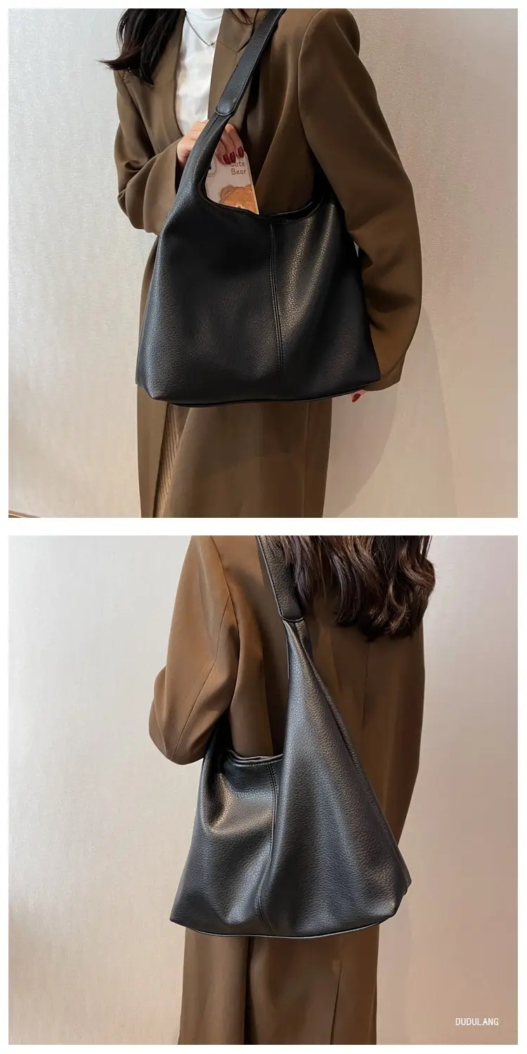 Winter Large Capacity Women's Shoulder Bag Brown Leather β feature 7