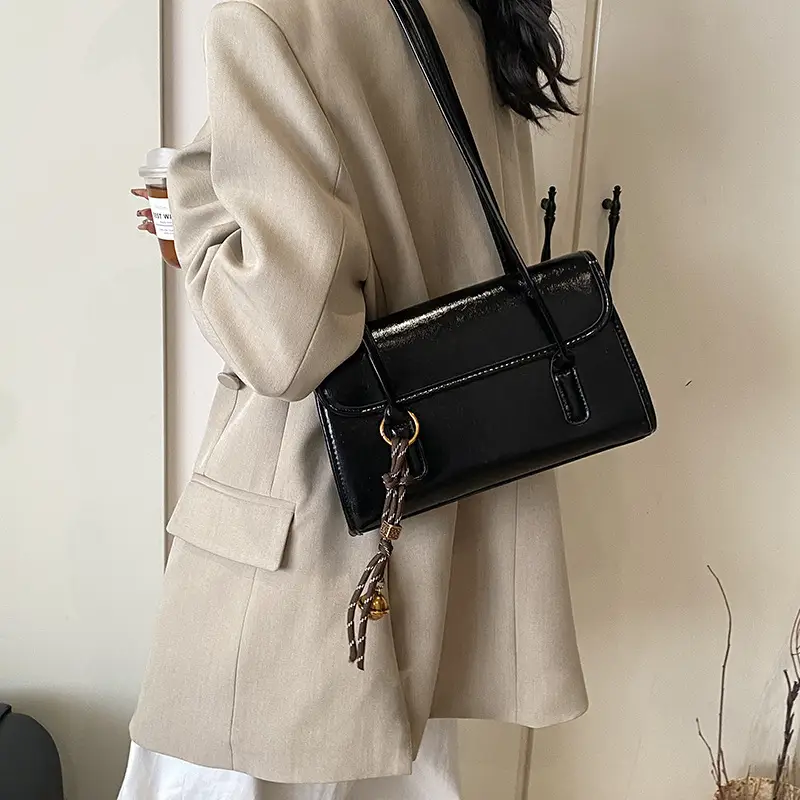 Light Blue Square Shoulder Bag for Women - Image 10