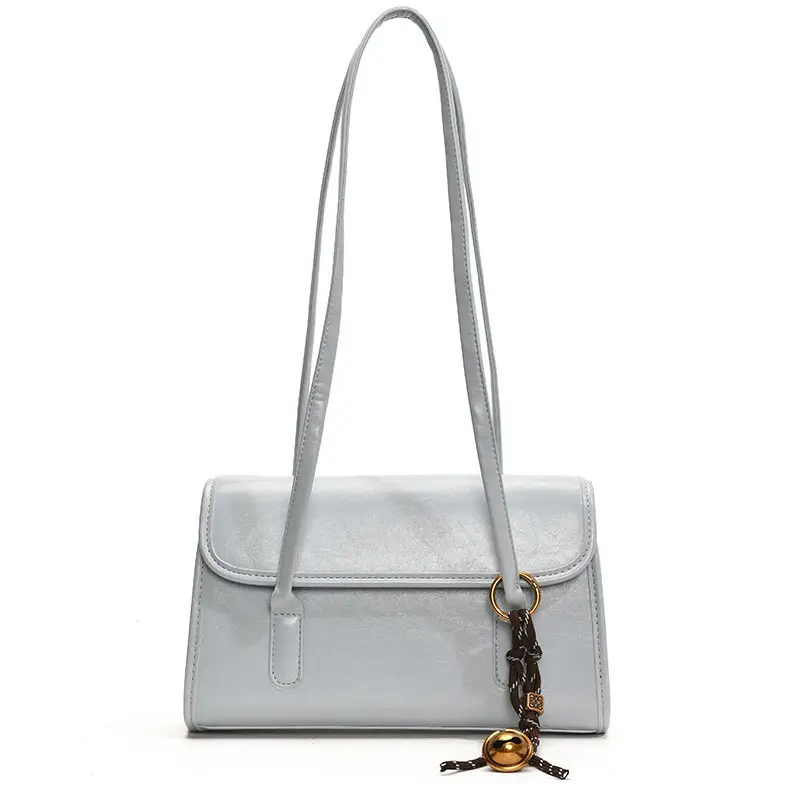 Light Blue Square Shoulder Bag for Women - Image 8