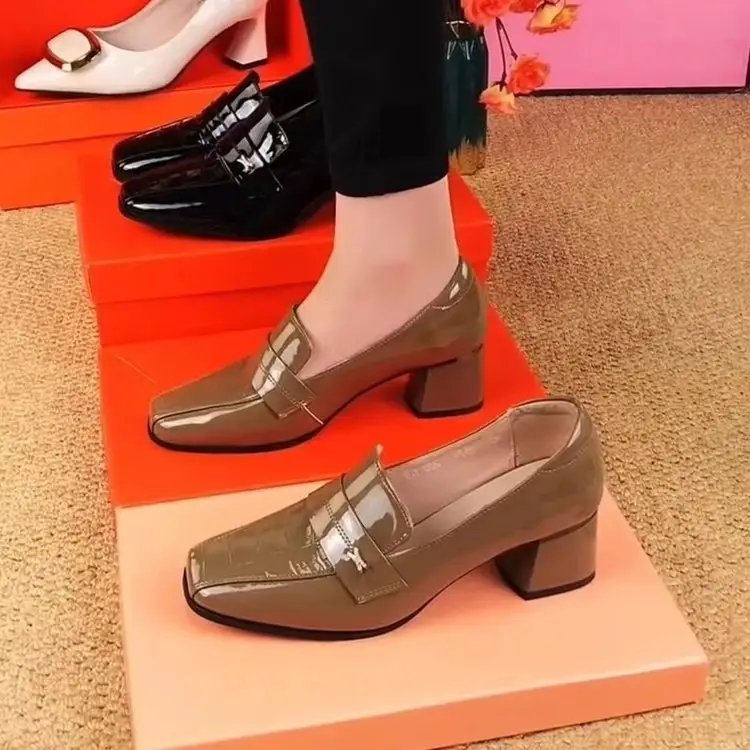 Patent Leather Work Shoes Women's Black Soft-soled Comfortable Work Long-standing Not Tired Professional Single-layer Shoes Interview High-heeled Workwear Women's Shoes - Image 6